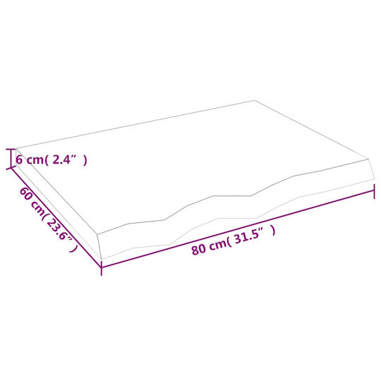 vidaXL Countertop without Sink L80xW60xH6cm Gray