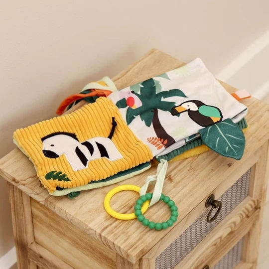 Baby to Love Βιβλίο Δραστηριοτήτων Βιβλιαράκι Jungle από Ύφασμα με Ήχους για Νεογέννητα