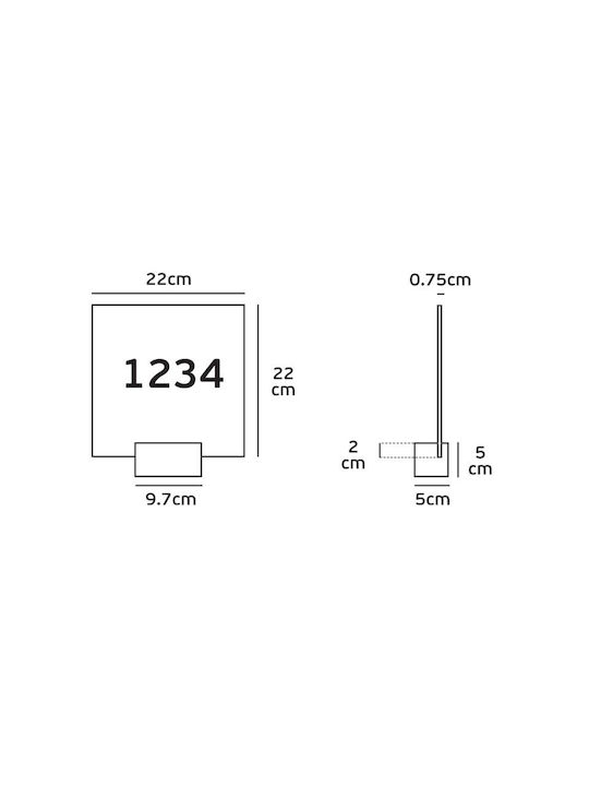 VK Lighting Φωτιστικό Τοίχου LED Διάφανο 22x22εκ. VK Lighting Φωτιστικό Τοίχου LED Διάφανο 22x22εκ.