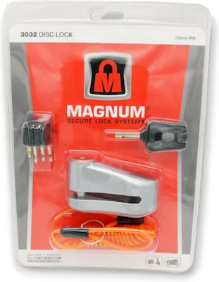 Magnum Secure Lock Systems Motorcycle Disc Brake Lock with 10mm Pin PILDISLOC65