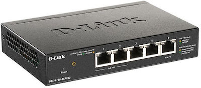 D-Link DGS-1100-05PD v2 Gestionat L2 PoE Switch cu 5 Porturi Gigabit (1Gbps) Ethernet