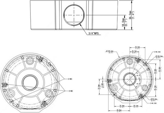 Uniarch Стойка за Камери на CCTV Системи White TR-JB03-G-IN