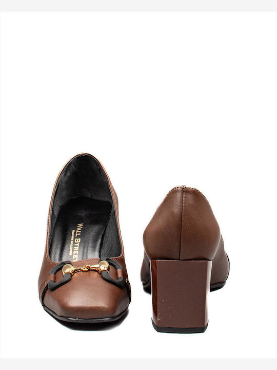 Leather Tabac Brown Heels
