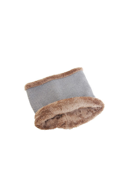Vamore Ανδρικό Σετ με Σκούφο Fleece Πλεκτό σε Καφέ χρώμα