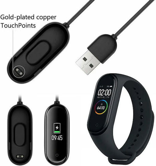 Καλώδιο Φόρτισης 17cm Wearable Charger Mi Band 3/Mi Smart Band 4 Blackς