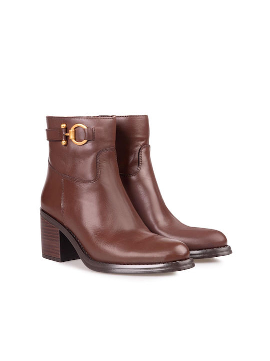 Alpe Leder Damen Knöchelstiefel Braun