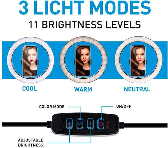 Grundig RGB Ring Light 25cm με Βάση για Κινητό