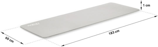 NEO Sport Exercise Mat Gray with Carry Strap (183x60x1cm)