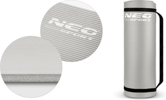 NEO Sport Exercise Mat Gray with Carry Strap (183x60x1cm)