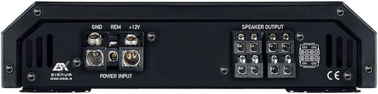 Esx Ενισχυτής Αυτοκινήτου Signum Sxe 250.4 4 Καναλιών (Κλάση A/B)