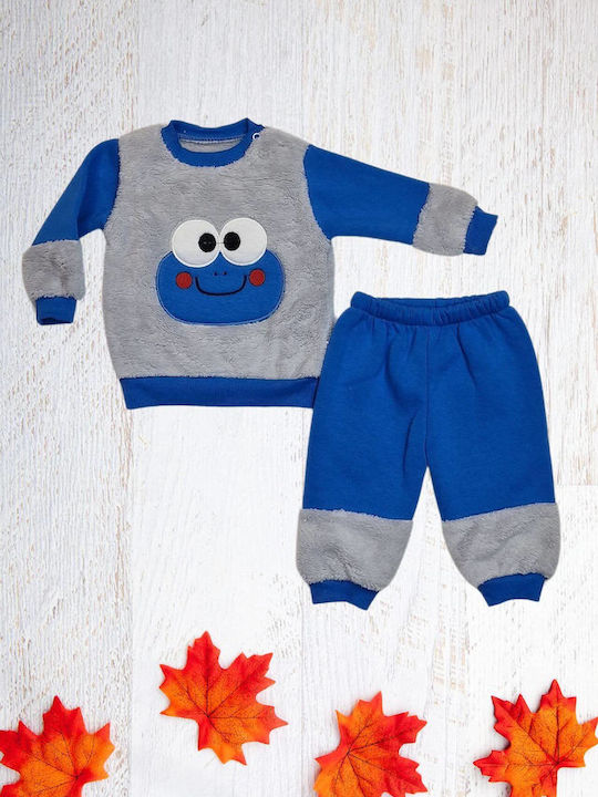 Gules Baby Kids Sweatpants Set Blue 2pcs