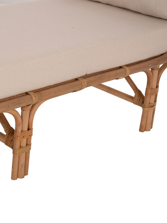 Charmella Bancă Exterior Rattan cu Perne 187x69x76cm