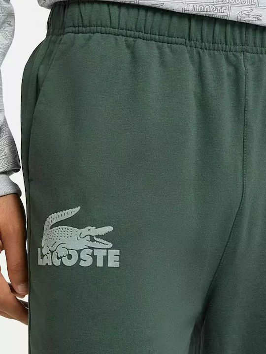 Lacoste Παντελόνι Φόρμας με Λάστιχο Πράσινο