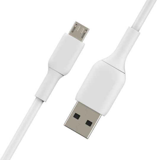 Treqa Regular USB 2.0 to micro USB Cable Λευκό 1.5m (CA-8711) 1τμχ