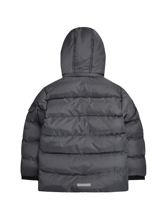 Energiers Kids Quilted Jacket with Hood Gray