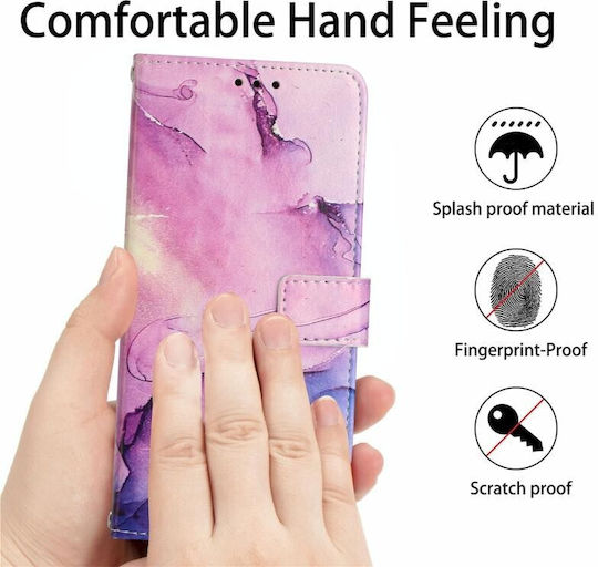 Marble Pattern Brieftasche Lila (Oppo A98)
