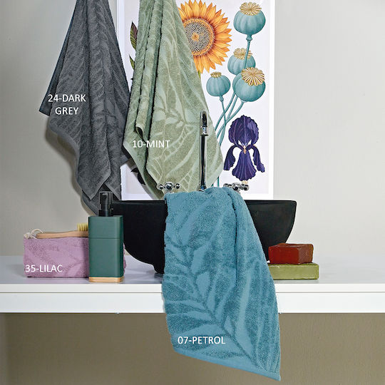 Kentia Hand Towel Stylish Pianta 30x50cm Dark Grey Weight 500gr/m²