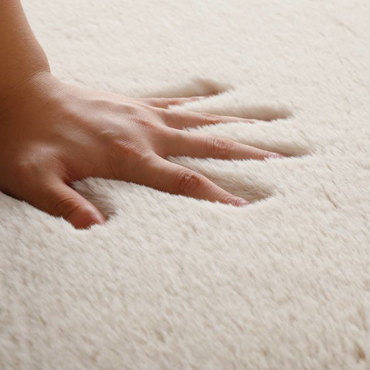 Beauty Home Art 9641 Αντιολισθητικό Shaggy Φ160cm Εκρού
