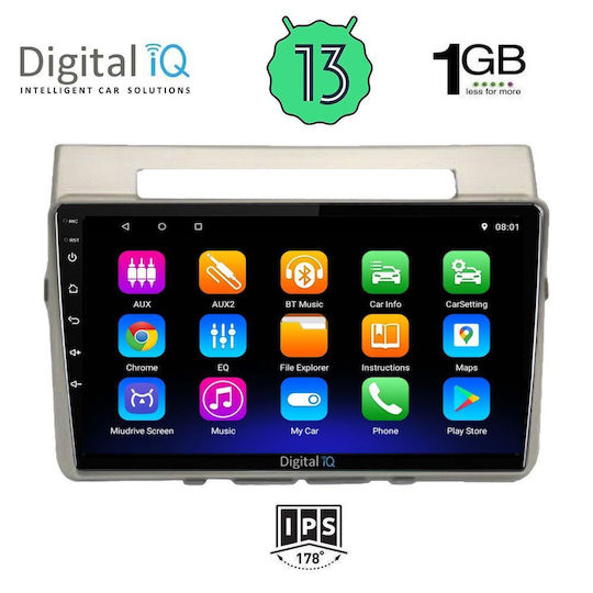 Digital IQ Ηχοσύστημα Αυτοκινήτου για Toyota Corolla Verso 2004-2009 (Bluetooth/USB/WiFi/GPS/Apple-Carplay/Android-Auto) με Οθόνη Αφής 9"