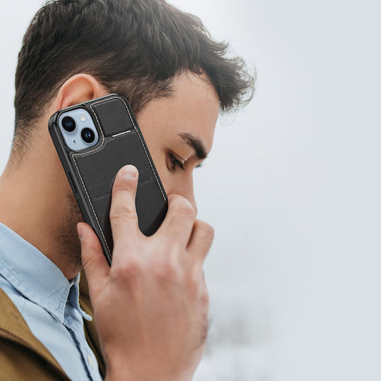 Dux Ducis Wallet Δερμάτινο / Δερματίνης / Σιλικόνης Μαύρο (iPhone 15 Plus)