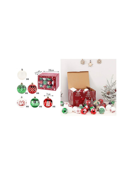 Weihnachtshänger Kugel Ornament Bunt Set 36Stück