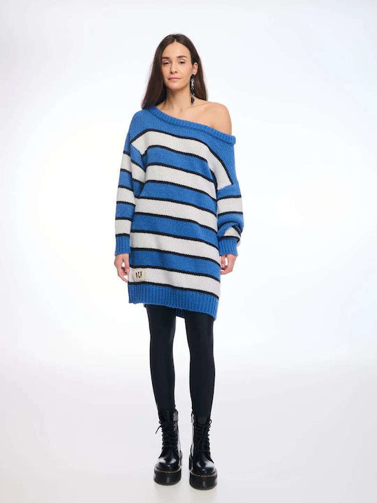 Claire Damen Pullover Wolle Blau