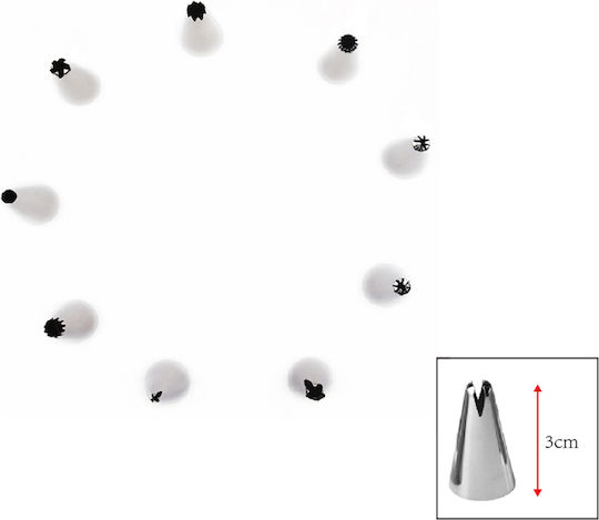 Tpster Set Pungi De Patiserie Metalice 9 Bucăți 31837