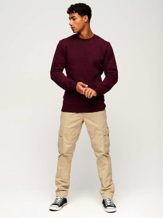 Superdry Essential Logo Crew Men's Sweatshirt Burgundy