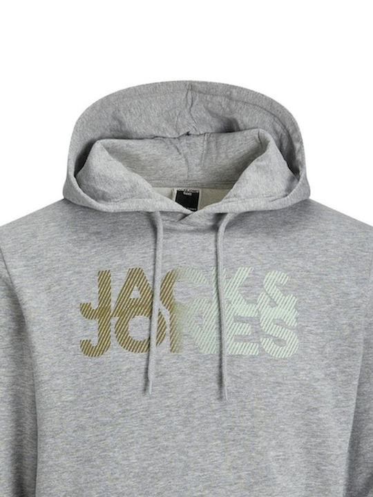 Jack & Jones Herren Sweatshirt mit Kapuze Gray