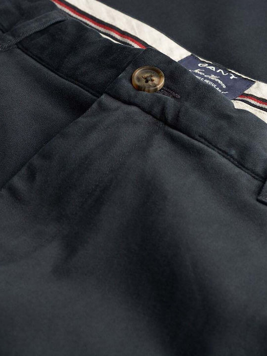 Hallden Παντελόνι Chino Ελαστικό σε Loose Εφαρμογή Navy Μπλε