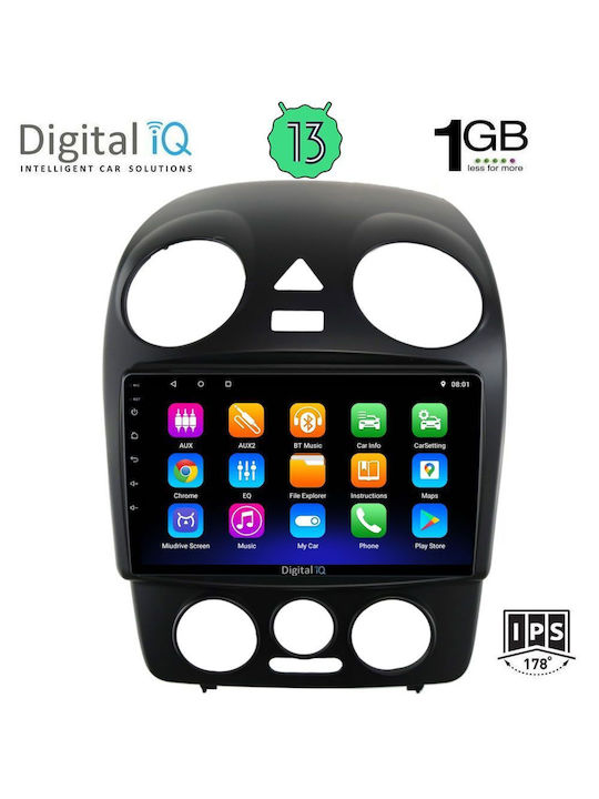 Digital IQ Auto-Audiosystem für Volkswagen Käfer 2004-2011 (Bluetooth/USB/WiFi/GPS/Apple-Carplay/Android-Auto) mit Touchscreen 9"