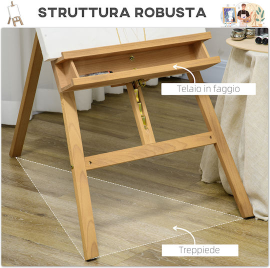 Vinsetto Καβαλέτο Ζωγραφικής Ξύλινο 110x65x235cm