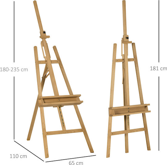 Vinsetto Καβαλέτο Ζωγραφικής Ξύλινο 110x65x235cm