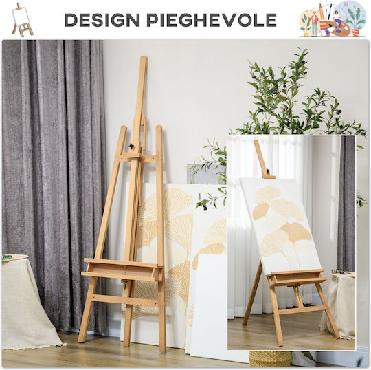 Vinsetto Καβαλέτο Ζωγραφικής Ξύλινο 110x65x235cm
