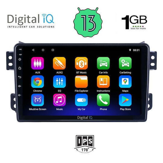 Digital IQ Auto-Audiosystem für Opel Agila Suzuki Spritzer 2008> (Bluetooth/USB/WiFi/GPS/Apple-Carplay/Android-Auto) mit Touchscreen 9"