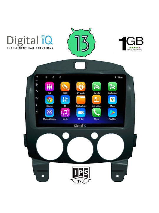 Digital IQ Car Audio System for Mazda 2 2007-2014 (Bluetooth/USB/WiFi/GPS) with Touch Screen 9"