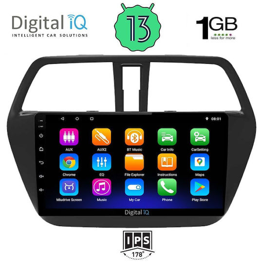 Digital IQ Ηχοσύστημα Αυτοκινήτου για Suzuki SX4 2014> (Bluetooth/USB/WiFi/GPS/Apple-Carplay/Android-Auto) με Οθόνη Αφής 9"