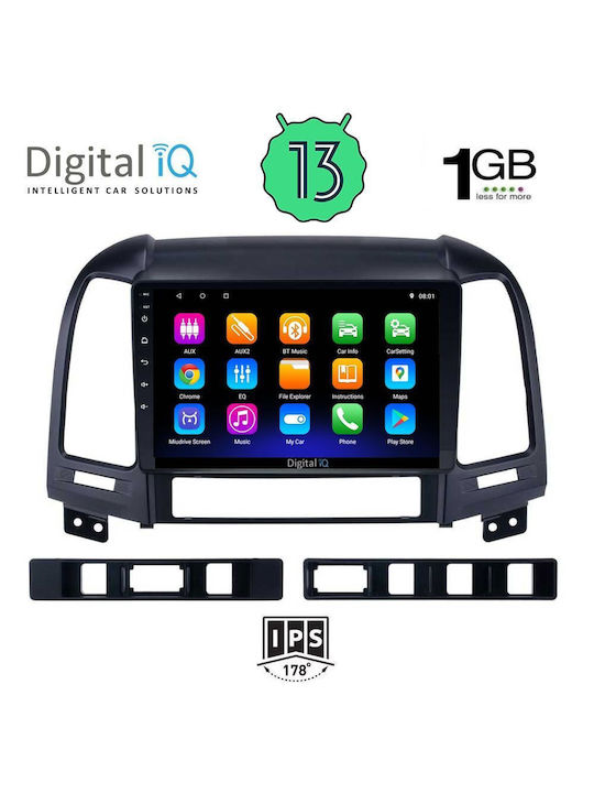 Digital IQ Car Audio System for Hyundai Santa Fe 2005-2013 (Bluetooth/USB/WiFi/GPS) with Touch Screen 9"