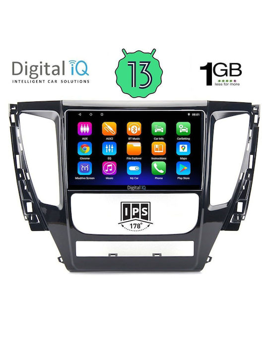 Digital IQ Sistem Audio Auto pentru Mitsubishi Pajero 2013> (Bluetooth/USB/WiFi/GPS/Apple-Carplay/Android-Auto) cu Ecran Tactil 9"