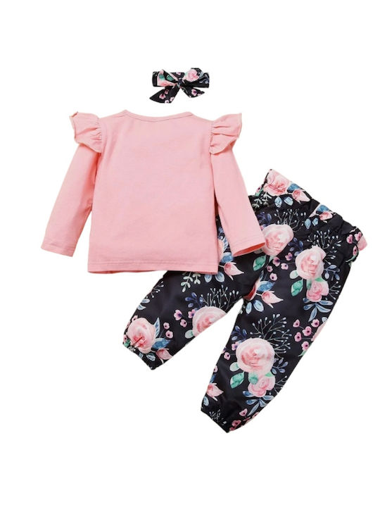 TakTakBaby Set pentru copii cu Pantaloni Magazin online de iarnă 3buc Negru