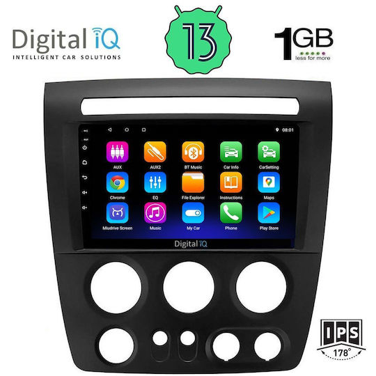 Digital IQ Ηχοσύστημα Αυτοκινήτου Hummer H3 2005-2009 (Bluetooth/USB/WiFi/GPS/Apple-Carplay/Android-Auto) με Οθόνη Αφής 9"