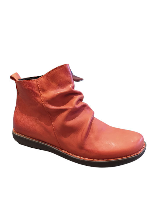 Chacal Leder Damen Knöchelstiefel Orange