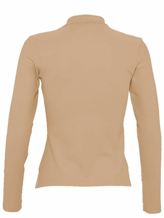 Sol's Podium Women's Long Sleeve Promotional Blouse Sand