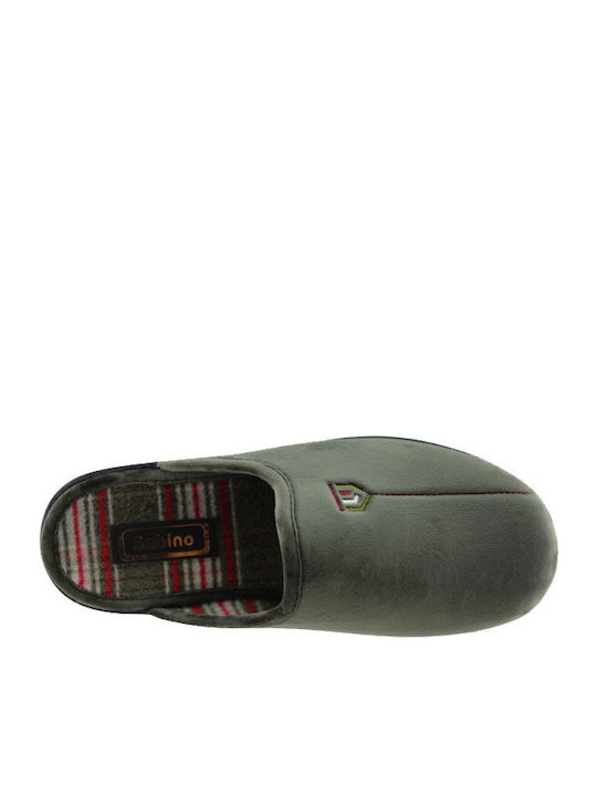 Winterliche Herrenhausschuhe Khaki