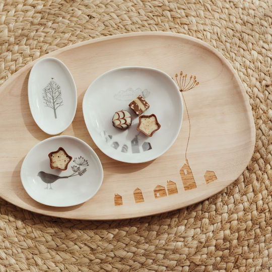 Raeder Birdhouse Чиния Плитко от Порцелан Бял 3бр