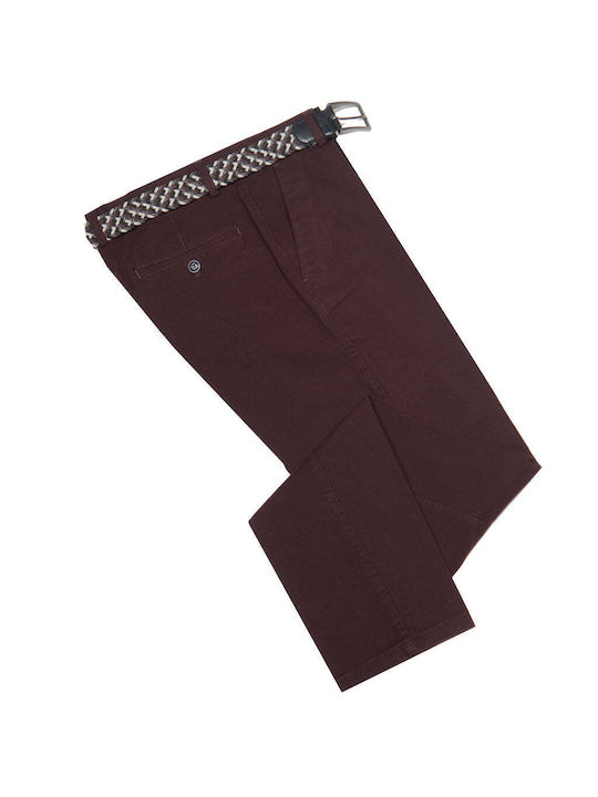 Mygolf Men's Chino Trousers Burgundy