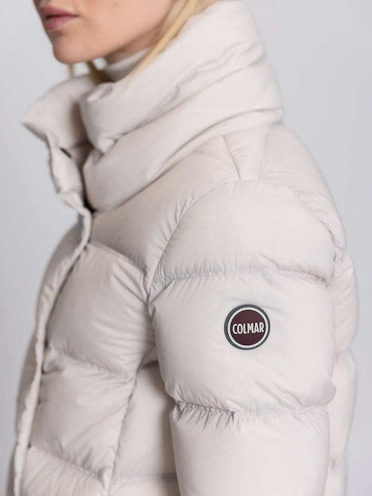 Lungă Jachetă de femei Puffer Waterproof Alb