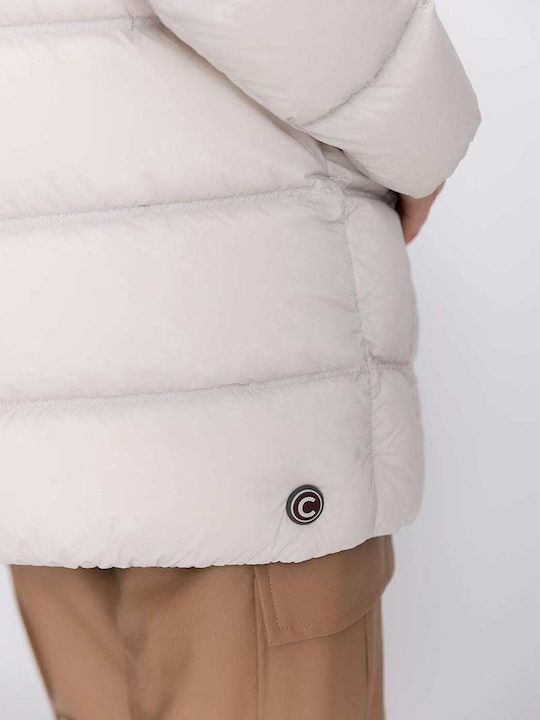 Lungă Jachetă de femei Puffer Waterproof Alb
