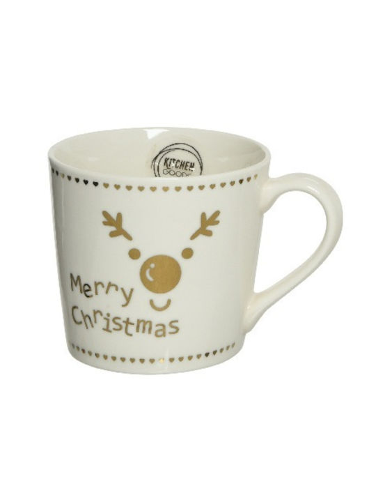 Kaemingk Christmas Mug White Height 9.1cm 1pcs