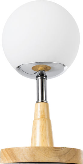 GloboStar Cove Wood Vintage Table Lamp for Socket E27 with Beige Base